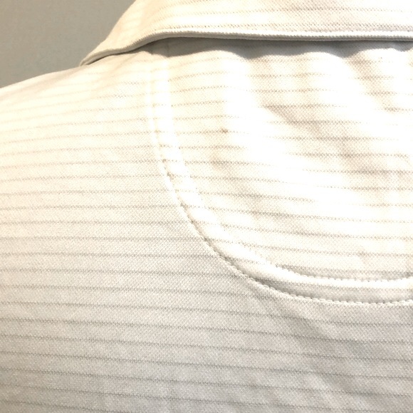 Ladies OnTour White with Grey Stripes Golf Shirt, Size S, NWT - Picture 10 of 10
